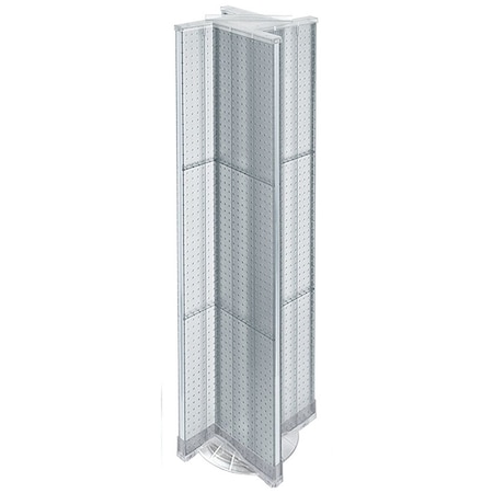 Azar Displays Pinwheel Pegboard Floor Display on Revolving Base. Spinner Rack Stand 700460-CLR